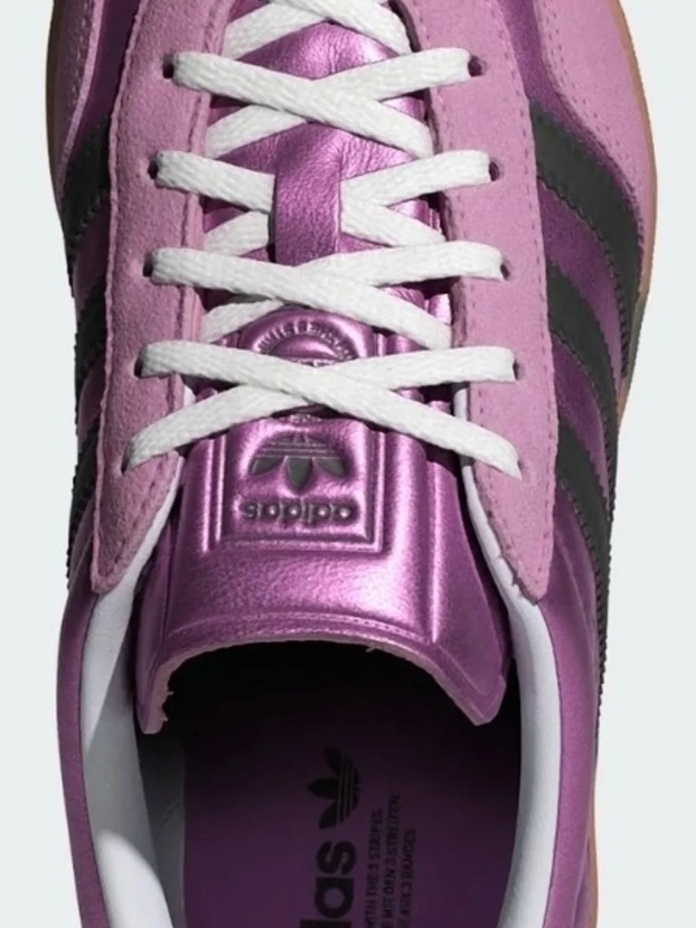 adidas Gazelle Indoor Bliss Lilac with Black Stripes and Gum Sole size 9 New - Picture 2 of 4